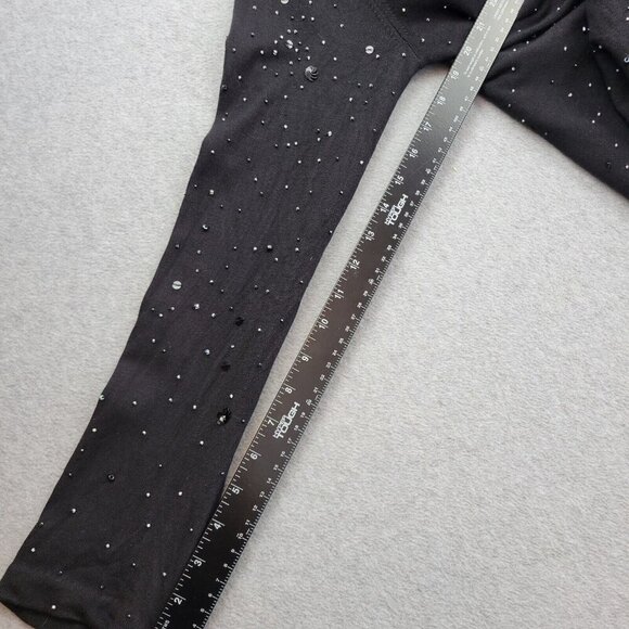 Rena Rowan Womens Silk Blend Sweater Size Large Cardigan Tank Set Black Beaded - Picture 12 of 16